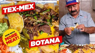 The Original Nachos Deluxe Recipe w/ FAJITAS (BOTANA South Texas Style)