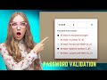 how to make password validation using html css and js
