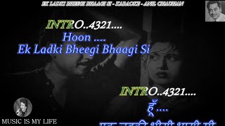 Ek Ladki Bheegi Bhaagi Si Karaoke With Scrolling Lyrics Eng. & हिंदी