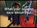 What your weapon says about you! (Rec Room)