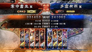 三国志大戦 - 悪運の職人第三屆聯賽 - 多雲有雨 VS 奪命書生