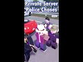 public vs private server police chases