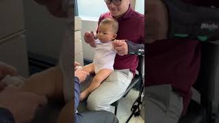 Antiviral. Cute doctor's shot routine for a 6 months old baby