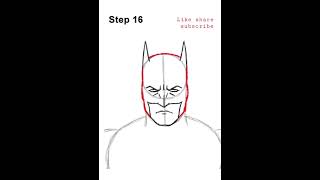 Batman drawing, how to draw a Batman, #batman, #art #drawing #painting #creativite #draw #short