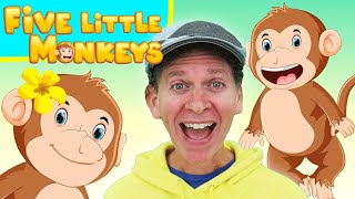 Five Little Monkeys Jumping On The Bed | Repeat After Matt | Action English