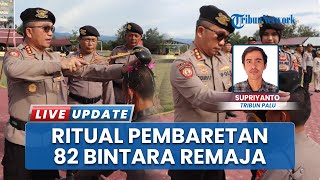 Suasana Ritual Pembaretan 82 Bintara di Ditsamapta Polda Sulteng sebelum Terjun ke Markas Komando