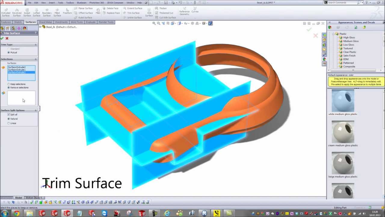 Solidworks Surface Modeling Youtube