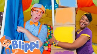 Blippi & Meekah Build a Big Colorful Fort | BEST OF BLIPPI! | Learn Colors and Science with Blippi!