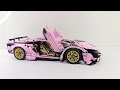 Unboxing Dan Merakit Lamborghini Pink FK937 Technique 1:14 Model Blocks