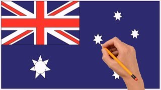 How to Draw Australian Flag Step by Step Easy For Kids