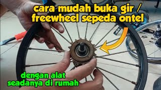 Cara melepas gir sepeda single/tunggal | Cara mengganti membuka gear/freewheel sepeda ontel