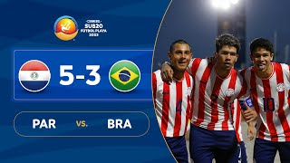 PARAGUAY vs. BRASIL [5-3] | RESUMEN | CONMEBOL SUB20 FÚTBOL PLAYA 2023