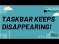 Solved: Taskbar keeps disappearing in Windows 11