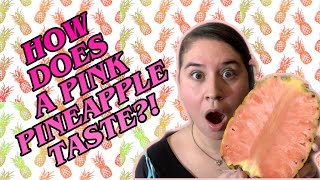 OMG THIS IS A PINK PINEAPPLE!! UNBOXING AND TASTING THE $50 PINKGLOW PINEAPPLE FOR THE FIRST TIME!