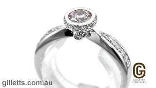 Natural pink diamond ring - .34ct brilliant cut