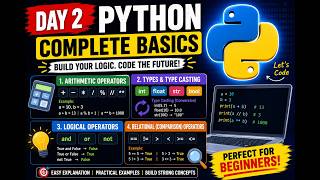 Day 2 | Learn Arithmetic, Logical & Relational Operators in Python |
