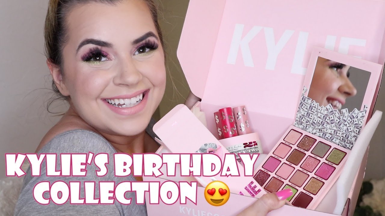 KYLIE COSMETICS BIRTHDAY COLLECTION FIRST IMPRESSIONS + SWATCHES! - YouTube