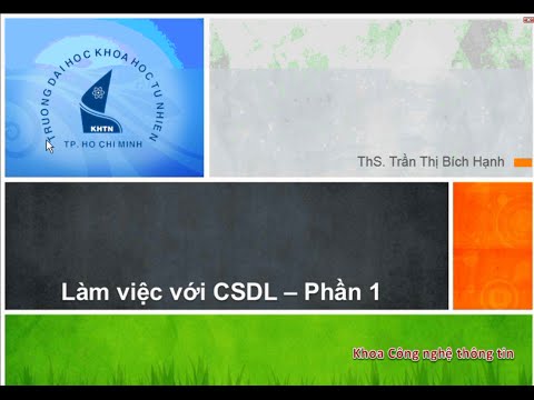 Phát triển ứng dụng Web - Bài 07: Working with Database 1