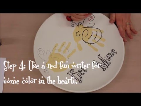 Bee Mine Handprint Plate Bee Mine Handprint Plate