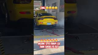 INSANE 1210 HP RX7 LSX Twin Turbo! #shorts #boosted #lsswap #1200hp