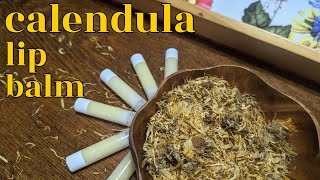 DIY Calendula Lip Balm