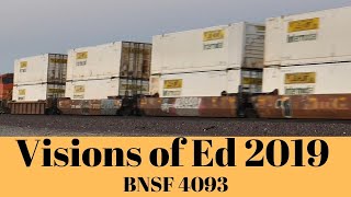 BNSF Intermodal Train Videos - BNSF 4093 Westbound Hinkley Road Crossing MP 10.6 Cajon Sub