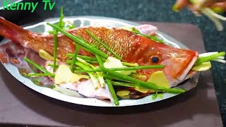 TRIEU CHAU steamed red snapper(Cá hồng hấp TRIỀU CHÂU)