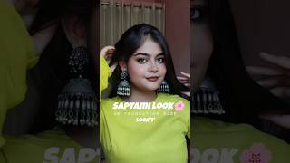 *No foundation* Saptami special look🌸 #shorts #durgapujolook #makeup