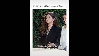 Celebrities Wearing Black Revenge Outfits #shorts