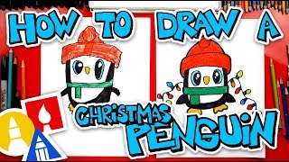 How To Draw A Christmas Penguin