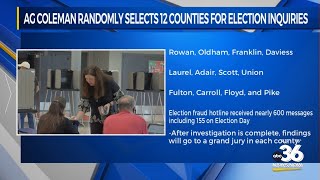 AG Coleman randomly selects 12 counties for election inquiries