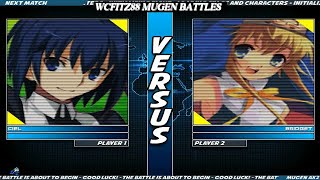 WCFITZ88 MUGEN Battles | Ciel (Melty Blood) vs Bridget (GGXX)