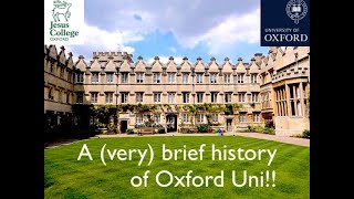 A (very) brief history of Oxford Uni!!