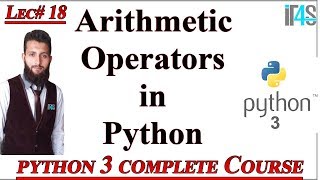 Python Tutorial in Urdu | Hindi | Arithmetic Operators in Python | Basic Math Operations in Python