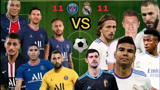 PSG 2022 - 2023 vs Real Madrid 2022 - 2023 ( Benzema, Messi, Neymar, Vinicius, Mbappe,Modric,Kroos )