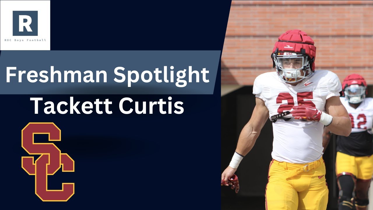 CFB Freshman Spotlight: USC Football's FREAK LB Tackett Curtis - YouTube