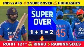 India vs Afghanistan T20 match highlight Rohit Sharma century  tow super over drama