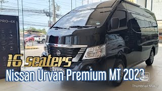 Nissan Urvan Premium MT 2023 in Galaxy Black.
