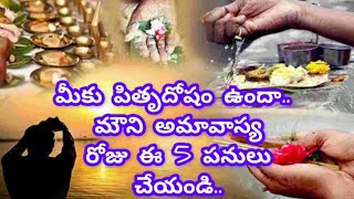 మీకు పితృదోషం ఉందా.. మౌని అమావాస్య రోజు ఈ 5 పనులు చేయండి..#youtubevideo #watchingvedio