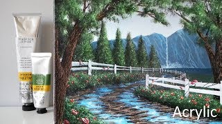 Painting a Rainy Landscape Path with Acrylics | Painting with Ryan