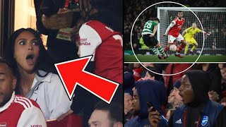 Kim Kardashian shock reaction to Pedro Goncalves goal as Arsenal knocked out by Sporting