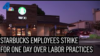 Starbucks Workers Holding One-Day Strike in Lakewood, Barstow | NBCLA