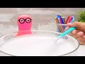CRUNCHY And RAINBOW Slime  How To Make Cool Slime At Home