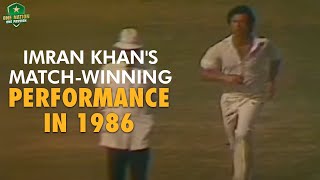 Imran Khan's Match-Winning Performance Against The Mighty West Indies In The 1986 Faisalabad Test.