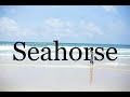 How To Pronounce Seahorse🌈🌈🌈🌈🌈🌈Pronunciation Of Seahorse