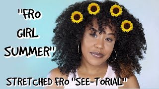 STRETCHED FRO “SEE-TORIAL" , LOW POROSITY NATURAL HAIR | FESTIVAL HAIR