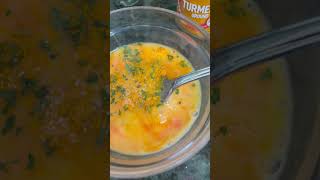 #Asmr Egg 🥚Mixed With Turmeric Dry Parsley and Salt #healthy Cooking #Satisfying #shorts