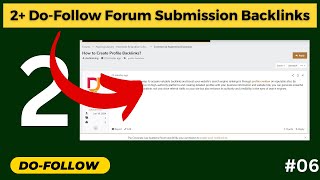 Do Follow Forum \u0026 FAQ Submission Backlinks | 2+ Sites | How to Create Forum Submission Backlink