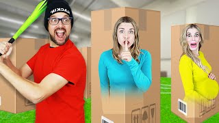 EXTREME HIDE AND SEEK IN BOXES CHALLENGE!