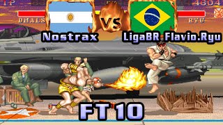 Street Fighter 2: Champion Edition- Nostrax (ARG) VS (BRA) LigaBR Flavio.Ryu [sf2ce][Fightcade/FT10]